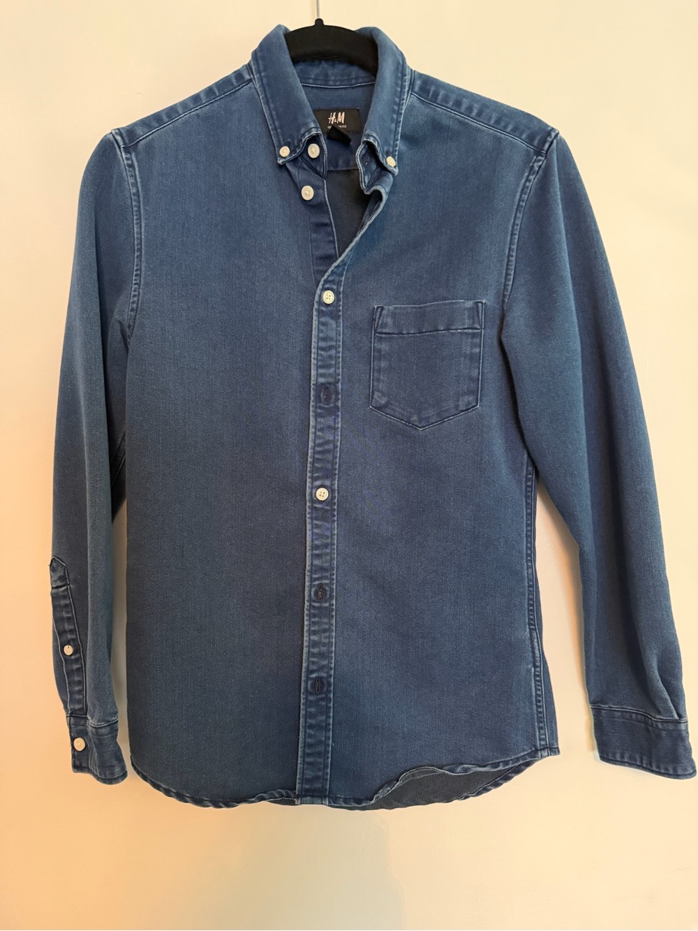 H&M Women’s Blue Denim Button-Down Shirt Size XS
